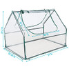 Sunnydaze Outdoor Portable Mini Greenhouse Tent - Clear - 4' x 3'