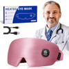 FACEMOON HEATED EYE MASK WARM COMPRESS: SILK CORDLESS HEATING PAD - PINK