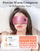 FACEMOON HEATED EYE MASK WARM COMPRESS: SILK CORDLESS HEATING PAD - PINK