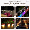 INFINITE BASICS 8-PACK SOLAR LED DECK STEP LIGHTS SHELL BLACK/RGB LIGHT