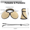 Simplicity Women's Summer Foldable Wide Brim Beach Hats Straw Sun Visor Hats New