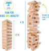 Giant Tumbling Timber Toy Jumbo JR 56 Pieces Carry Bag WT261644A - Wood New