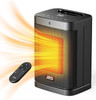 JRD PTC Space Heater with 80°Oscillation, Thermostat, 12h Timer, 1500W 10" APPLE