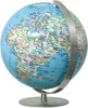 COLUMBUS MINI POLITICAL BLUE GLOBE - BLUE