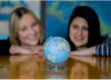 COLUMBUS MINI POLITICAL BLUE GLOBE - BLUE