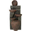 SUNNYDAZE DECOR SUNNYDAZE 39-INCH CASCADING EARTHENWARE POTTERY WATER FOUNTAIN