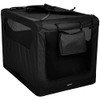 AMAZON BASICS FOLDING PORTABLE SOFT PET DOG CRATE CARRIER 42 X 31 X 31 BLACK
