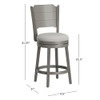 HILLSDALE FURNITURE CLARION WOOD COUNTER HEIGHT SWIVEL STOOL, 4541-826 - GRAY