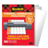 SCOTCH THERMAL LAMINATING POUCHES, 8.9 x 11.4 Inches, 100-Pack - CLEAR New