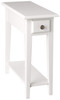 FRENCHI FURNITURE 24'' TALL END TABLE WITH STORAGE - OFF WHITE