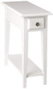 FRENCHI FURNITURE 24'' TALL END TABLE WITH STORAGE - OFF WHITE