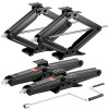 UIMOSO SET 4 RV SCISSOR JACKS 6500 LBS 24" CAMPER TRAILER LEVELING - BLACK