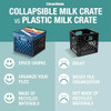 CLEVERMADE COLLAPSIBLE MILK CRATE, 25L 6 GAL STACK, 8534174-AAY3PK - OBSIDIAN
