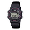 CASIO MEN’S DIGITAL WATCH GRAY DIAL PINK ACCENTS W-220H-1A2V - BLACK New