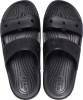 CROCS UNISEX CLASSIC TWO-STRAP SLIDE SANDALS - SIZE: MEN 7 WOMEN 9 - BLACK