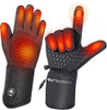 PBUKER HEATED GLOVES LINERS MEN/WOMEN-THIN ELECTRIC WARMING GLOVES,BK, 2XL