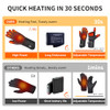 PBUKER HEATED GLOVES LINERS MEN/WOMEN-THIN ELECTRIC WARMING GLOVES,BK, 2XL