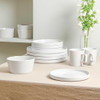 Stone Lain Celina Modern Stoneware 16-Piece Dinnerware Set - Glossy White