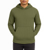 BLUE ICE MEN'S WAFFLE KNIT THERMAL PULLOVER HOODIE - SIZE: MEN MEDIUM - OLIVE New