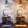 BESLOWE 2-PACK FARMHOUSE SEMI FLUSH MOUNT CEILING LIGHT FIXTURES FOR BLACK