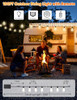 Brightever LED Outdoor String Lights with Remote, 100FT Commercial Grade