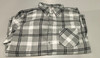 CENTRO MEN'S PLAID FLANNEL LONG SLEEVE SHIRT SIZE: MEN XL - H.GRAY/WHITE/ BLACK New