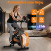 CURSOR FITNESS Exercise Bike, Brake Pad Stationary Bike - Black/Orange
