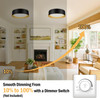 BRIGHTHOME 1-PACK FLUSH MOUNT CEILING LIGHTS - 13 INCH - BLACK/GOLD