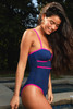 CUPSHE GLOW & GO TUMMY CONTROL ONE-PIECE SWIMSUIT - SIZE: WOMEN XS - SAPPHIRE New