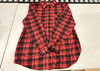 CENTRO MEN'S PLAID FLANNEL LONG SLEEVE SHIRT - SIZE: MEN XL - RED BLACK New