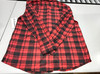 CENTRO MEN'S PLAID FLANNEL LONG SLEEVE SHIRT - SIZE: MEN XL - RED BLACK New