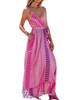 CAA05A4F075DK CUPSHE V-NECK BELTED MAXI DRESS WOMEN XS - PINK New