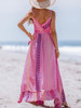 CAA05A4F075DK CUPSHE V-NECK BELTED MAXI DRESS WOMEN XS - PINK New