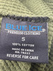 BLUE ICE MEN'S LOOSE FIT WAFFLE KNIT THERMAL HENLEY HOODIE - SIZE: MEN S - OLIVE New