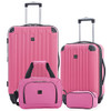 TRAVELERS CLUB LUGGAGE TRAVELERS CLUB MIDTOWN HARDSIDE 4-PIECE BUBBLE GUM New
