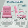 Brick Attic Leather Office Chair with 360° Swivel Free Small Wheel MP245 - Pink