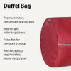 AMAZON ESSENTIALS LARGE FOLDABLE NYLON DUFFEL BAG 32.4" 150L 50-LBS CAPACITY