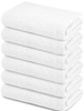 SIMPLY LOFTY 100% COTTON BATH TOWELS SET 22"X44" PACK OF 6 - WHITE New