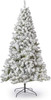 KING OF CHRISTMAS 7' PRINCE FLOCK® ARTIFICIAL CHRISTMAS TREE UNLIT - FLOCKED