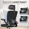 BESTFAIR ERGONOMIC OFFICE DESK CHAIR HIGH BACK MESH LUMBAR SUPPORT - BLACK