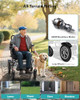 WALKFEEL 30 MILES RANGE ELECTRIC WHEELCHAIRS 500W ALL TERRAIN MOBILITY - BLACK