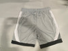 JUMPSTART BASKETBALL SHORT WITH SILVER AND BLACK, WHITE STRIPES - SIZE: MEN M