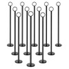 NEW STAR FOODSERVICE RING-CLIP TABLE NUMBER HOLDER 15IN SET OF 12 27723 - BLACK