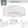 Hunter - Brookside Indoor Fandelier with Light, Remote, 30" (Luxe Gold/White)
