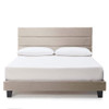 HEARTH & HARBOR LINEN PLATFORM BED - FULL SIZE, MODERN BEDFRAME, NB-HC-F - BEIGE