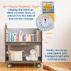 ECR4KIDS MOBILE BOOK CART WITH COUNTDOWN TIMER, ELR-3124-GW - GRAY WASH