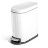 Home Zone Living 1.3 Gallon Small Bathroom Trash Can with Lid