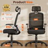 GABRYLLY Ergonomic Office Chair High Back Home Desk Chair Flippable Arms