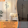 NORDIC HYGGE DIMMABLE INDUSTRIAL FLOOR LAMP WITH 3 LED EDISON BULBS - BLACK