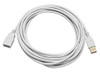 MONOPRICE 15 FEET USB 2.0 A MALE TO A FEMALE EXTENSION (108608) - WHITE